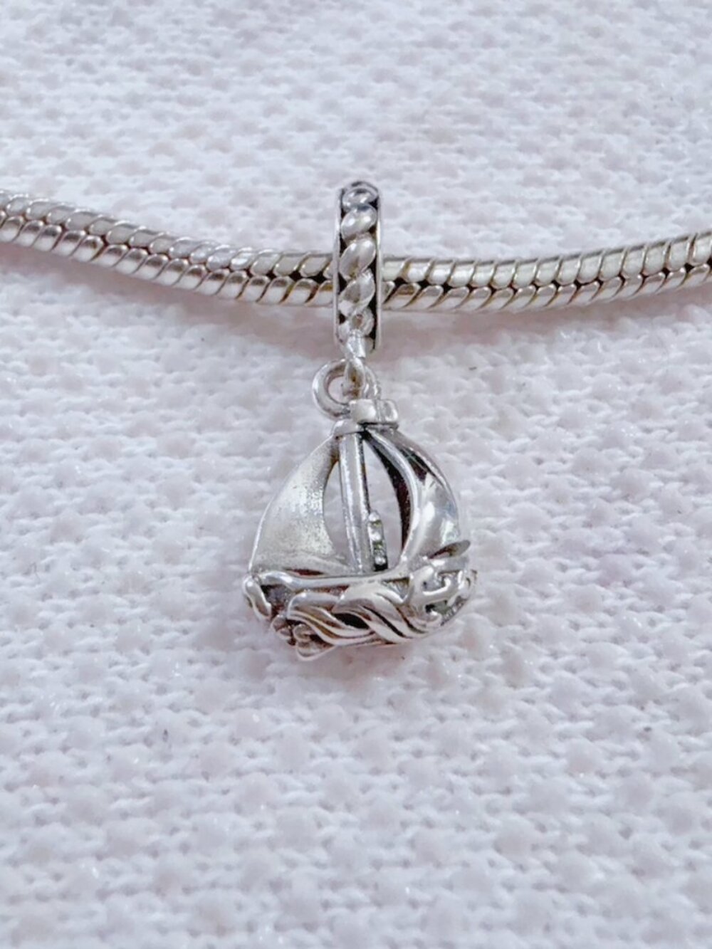 Boat Charm Silver Charm For Pandora Bracelet of Necklace